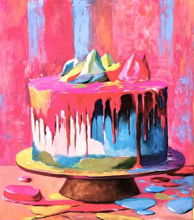 Tablou abstract intitulat &quot;Yummy&quot;