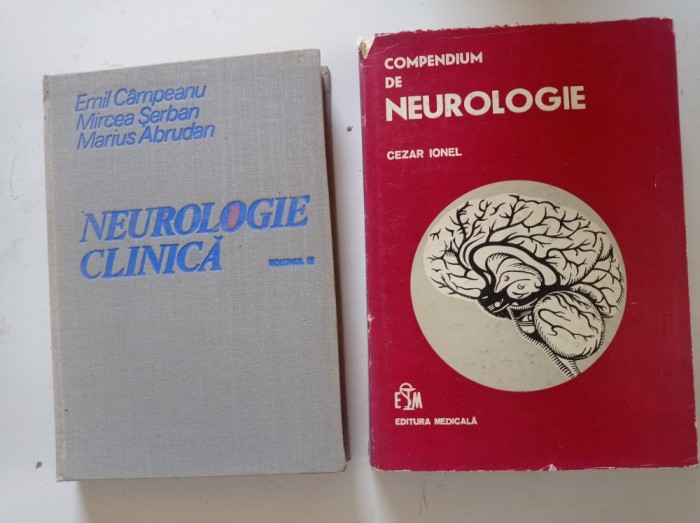 Două cărți medicină, tematică NEUROLOGIE.