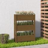 Cumpara ieftin Jardinieră, maro miere, 77 x 25 x 104,5 cm, lemn masiv de pin