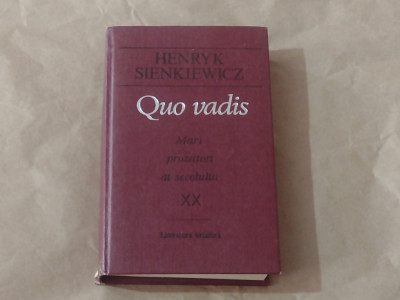 HENRIK SIENKIEWICZ - QUO VADIS cartonata foto