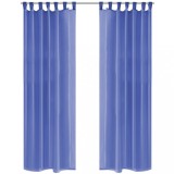 vidaXL Draperii din voal, 2 buc., 140 x 225 cm, albastru regal