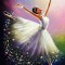 Set de broderie cu diamante 5D, model Balerina, 30x40 cm, accesorii incluse, multicolor