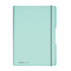 CAIET MY.BOOK FLEX A4 2X40F 80GR DICTANDO+PATRATELE, TURCOAZ TRANSPARENT CU