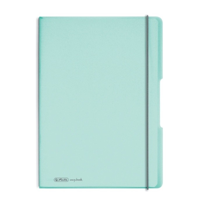 CAIET MY.BOOK FLEX A4 2X40F 80GR DICTANDO+PATRATELE, TURCOAZ TRANSPARENT CU