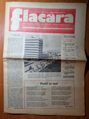 flacara 23 iunie 1977-ceausescu la oradea,tilisca sibiu,fabrica dacia colibasi foto