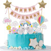 Ce Topper Kit Rainbow Cloud Balon Cake Topper Unicorn Cake Topper Miotlsy Decora