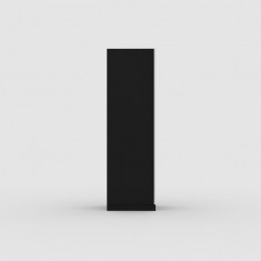 Serene, Dulap de haine cu o usa, 60x60x200 cm, negru, PAL 18mm, design unic, Serene by Fichi
