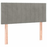 Cumpara ieftin Tablie de pat, gri deschis, 90x5x78/88 cm, catifea