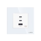 Cumpara ieftin Priza Fast Charge 65W - USB-A + 2 x USB-C cu Rama din Sticla LUXION SmartElectro IntelligentHouse