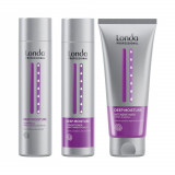 Cumpara ieftin Pachet pentru par uscat, Londa Professional, Sampon Deep Moisture 250ml + Balsam Deep Moisture 250ml + Tratament Deep Moisture 200ml