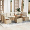 VidaXL Set de masă pentru grădină 8 pcs Bej și crem 100 x 55 x 73 cm 3350048