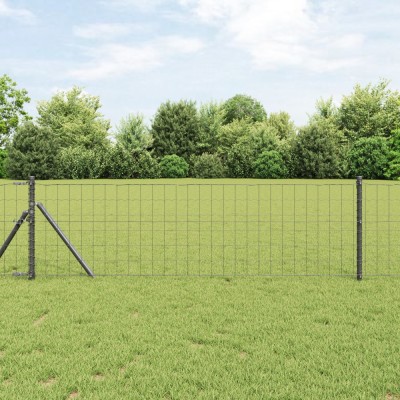 vidaXL &amp;Icirc;ngrădire Euro Gri 0,4x10 m Oțel foto