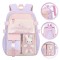Rucsac roz cu mov, universal, pentru sport si scoala, grafica simpatica cu plus, JollyMag, PL163FIO