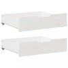VidaXL Sertare de pat, 2 buc., 65x55x17 cm, alb, lemn masiv de pin