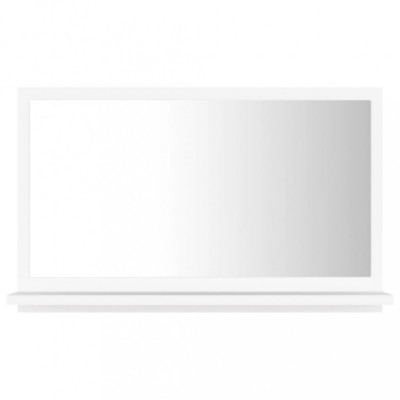 Oglindă de baie, alb, 60x10,5x37 cm, lemn prelucrat foto