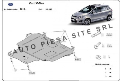 Scut metalic motor Ford C-Max 2 II fabricat incepand cu 2010 APS-30,045 foto