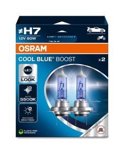 Set Becuri H7 80W Osram Cool Blue Boost Offroad foto