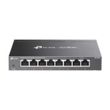 Cumpara ieftin Switch TP-Link Omada DS108G, 8 Porturi Gigabit RJ45, Unmanaged, Carcasa Metalica, QoS, Montare Birou/Perete