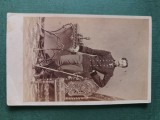 Fotografie Visit Portrait atelier , MILITAR , anii 1900 ,dimensiuni 11cm x 6 cm .