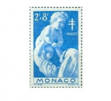 Monaco 1946 - Campania anti-Tuberculoza, neuzata