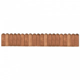Rolă de bordură, maro, 120 cm, lemn de pin tratat