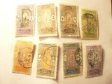 Serie mica Dahomey colonie franceza 1913, culegator fructe , 8 val.stampilate