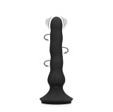 Vibrator Waze Rider, Bile Rotative, Vibratii Intense, Silicon, USB Magnetic, Negru, 23 cm