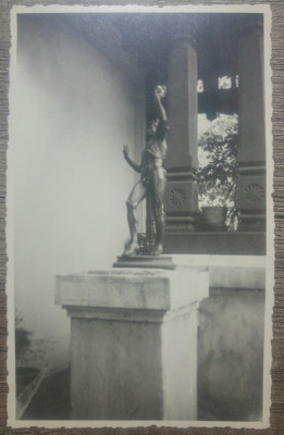 Statuie din bronz// foto tip CP, perioada interbelica foto