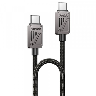 Cablu Date si Incarcare USB-C - USB-C Yesido CA196, 60W, 1.2m, Negru foto