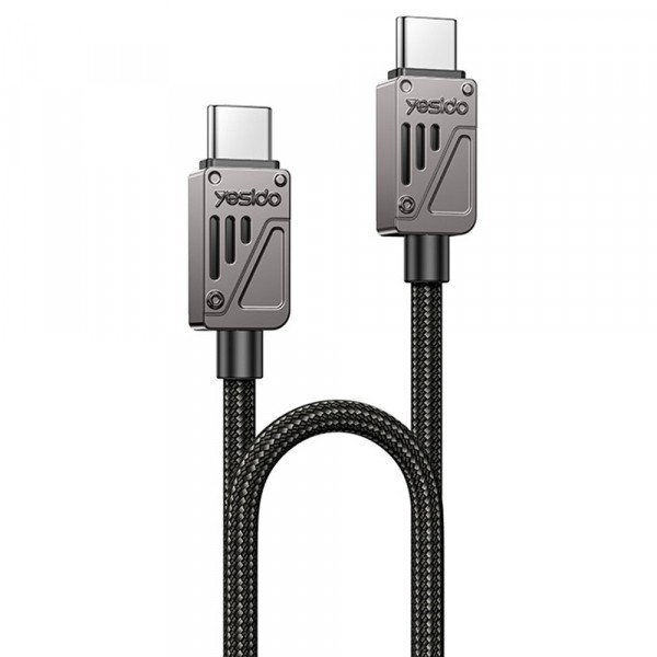 Cablu Date si Incarcare USB-C - USB-C Yesido CA196, 60W, 1.2m, Negru