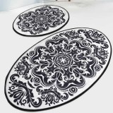 Set 2 Covorase de Baie Motivas Negru, Chilai Home