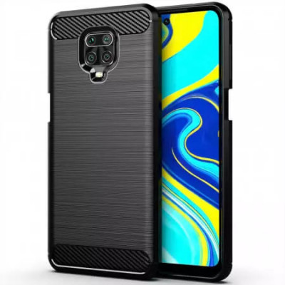 Husa Xiaomi Redmi Note 9S Note 9 Pro Note 9 Pro Max Carbon Negru Techsuit foto