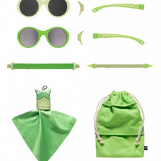 Ochelari de soare pentru copii mokki click & change, protectie uv, verde, 0-2 ani, set 2 perechi