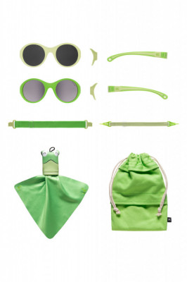Ochelari de soare pentru copii MOKKI Click &amp;amp; Change, protectie UV, verde, 0-2 ani, set 2 perechi foto