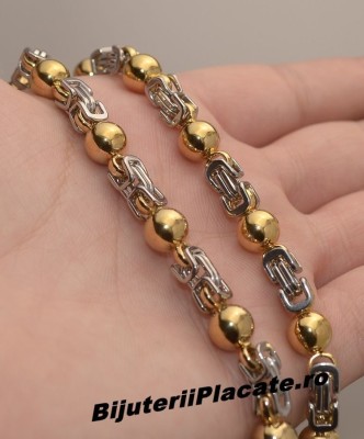 Lant Inox Placat cu Aur cod L118 foto