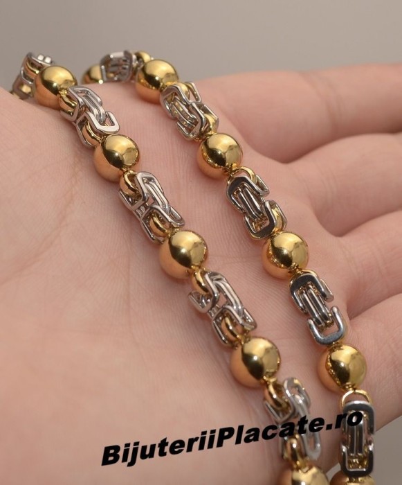 Lant Inox Placat cu Aur cod L118
