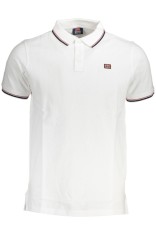 Norway Tricou polo barbati cu logo brodat, regular fit, Alb, S foto