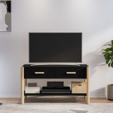 Comoda TV, negru, 82x38x45 cm, lemn prelucrat GartenMobel Dekor, vidaXL