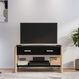 Cumpara ieftin Comodă TV, negru, 82x38x45 cm, lemn prelucrat