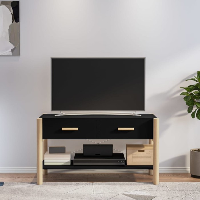 Gossi comoda tv, negru, 82x38x45 cm, lemn prelucrat