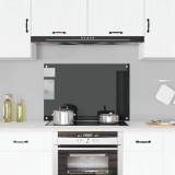 vidaXL Panou antistropi de bucătărie, negru 90x60 cm sticlă securizată