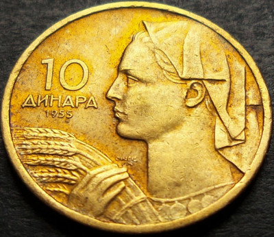 Moneda 10 DINARI - RSF YUGOSLAVIA, anul 1955 *cod 626 A foto