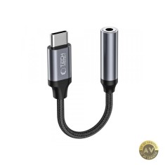 Adaptor Audio USB-C - 3.5mm Tech-Protect Ultraboost Negru