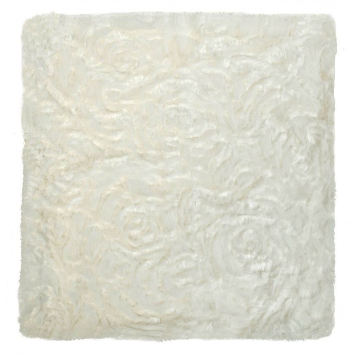 Fata de Perna Decorativa de Iarna Blana Alba Flori 40x40 cm