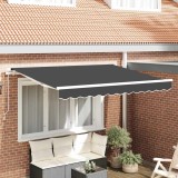 vidaXL Cortina Retractabilă Manual Antracit 300 x 200 cm țesătură 3329507