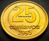 Moneda 25 CENTAVOS - ARGENTINA, anul 1993 *cod 4005 A - luciu de batere SCIFATA!, America Centrala si de Sud