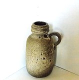 Vaza cu ansă, ceramica fat-lava hand made - Model 413-20 - marcaj Scheurich, W.Germany