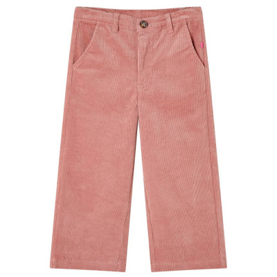 Pantaloni pentru copii din velur, roz antichizat, 116 foto