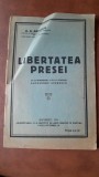 Libertatea presei, cu o scrisoare a dlui Alexandru Averescu - A.A. Bardescu