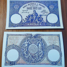 REPRODUCERE bancnota 20 lei 1906 Romania